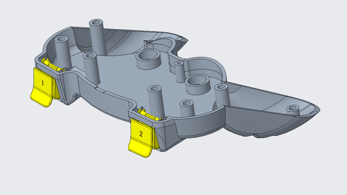 Reverse-Engineered Gamepad: Mounting Trigger Button to the Bottom Cover